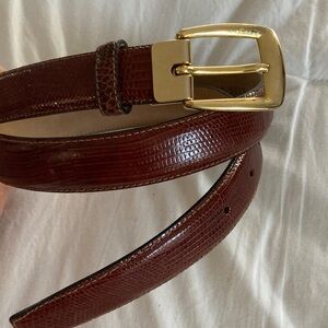 “Genuine LIZARD” NEW Men’s Belt w/Gold Buckle, Size 34; Made for Sak’s 5th Ave!